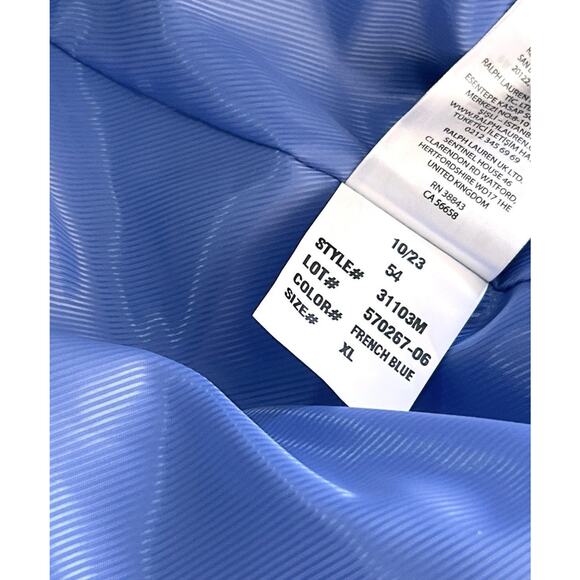 Lauren Ralph Lauren Women Raincoat NWT Size XL Detach Hood French Blue Spring - Picture 8 of 16